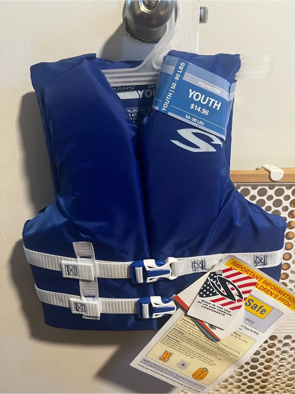 Youth Blue Swimming Life Jacket Vest - Youth Size